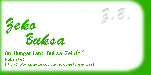 zeko buksa business card